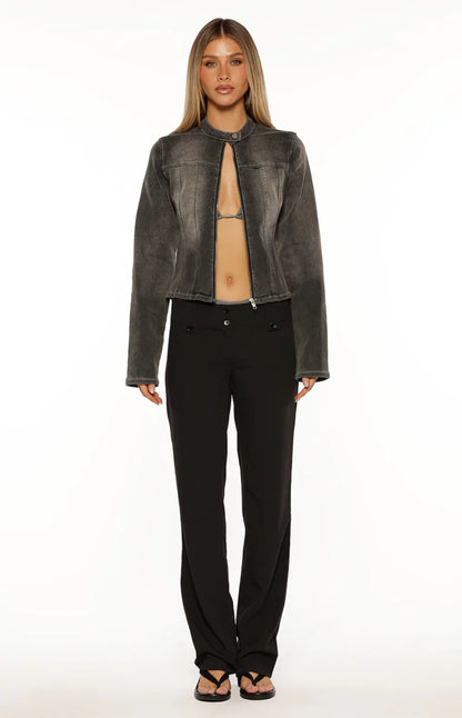Vice Black Low Waist Pant