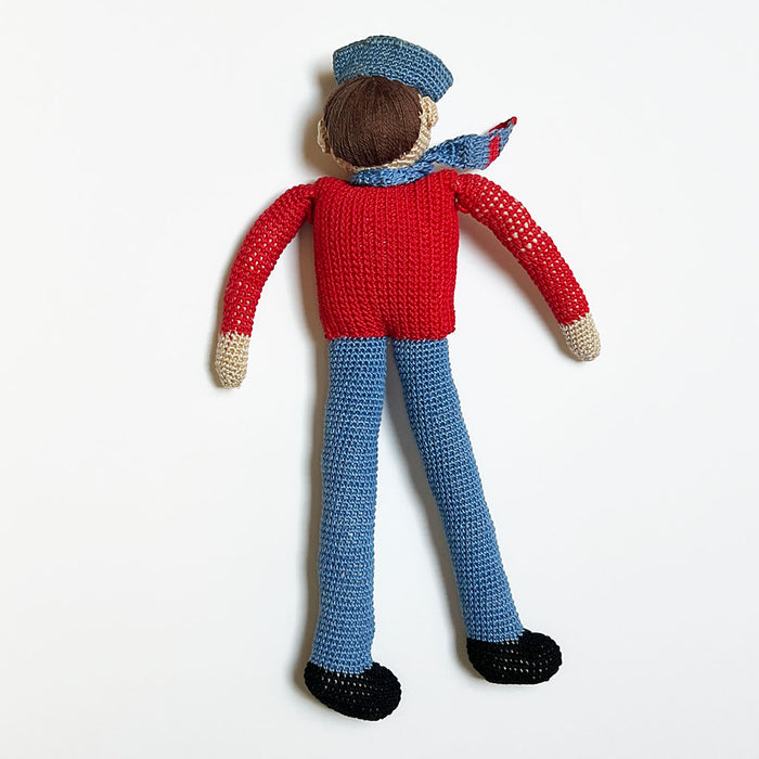 Vintage Crochet Sailor Figurine