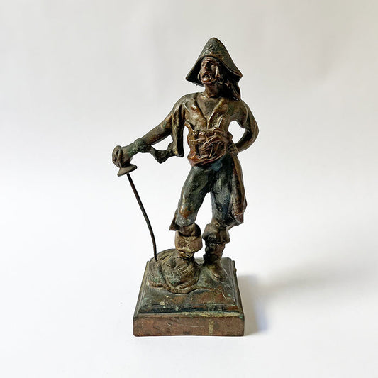 Vintage Metal Standing Pirate Statue by Paul Herzel