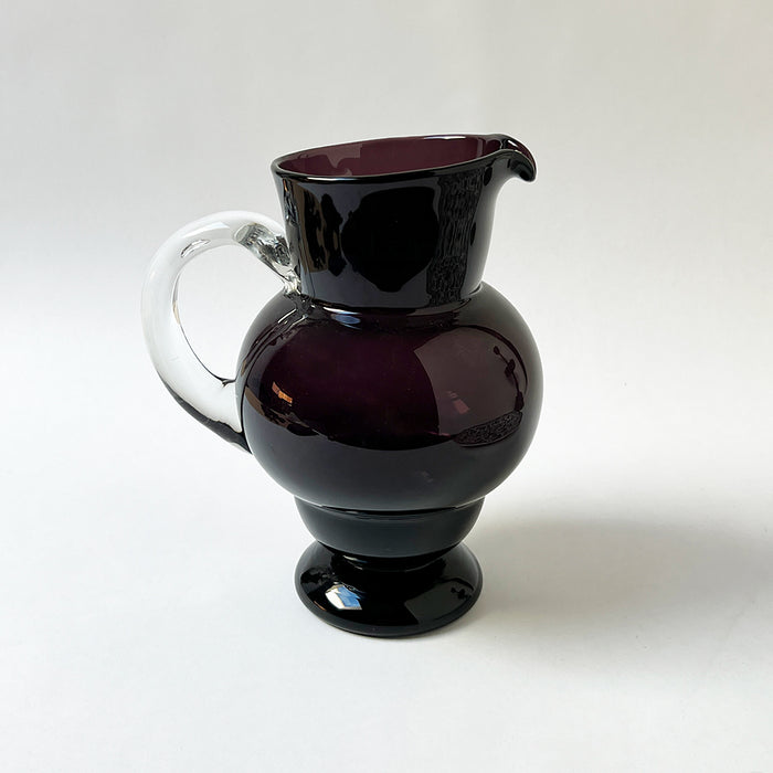 Vintage Midcentury Deep Plum Glass Carafe