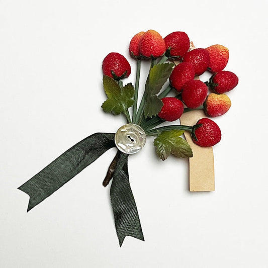 Vintage Millinery Strawberry Cluster Made in Germany