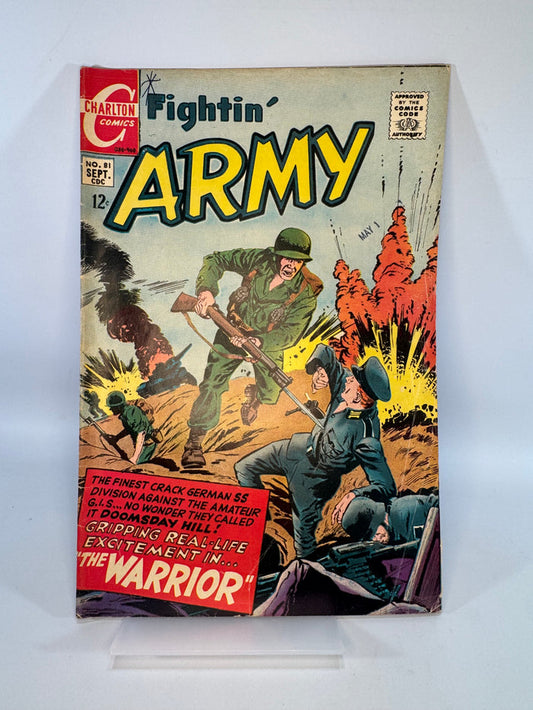 Vintage Silver Age War Comic — Fightin’ Army #81 (Sept. 1968) — Charlton Comics | D-Day Cover, WWII Anthology