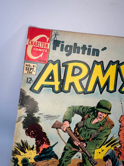 Vintage Silver Age War Comic — Fightin’ Army #81 (Sept. 1968) — Charlton Comics | D-Day Cover, WWII Anthology