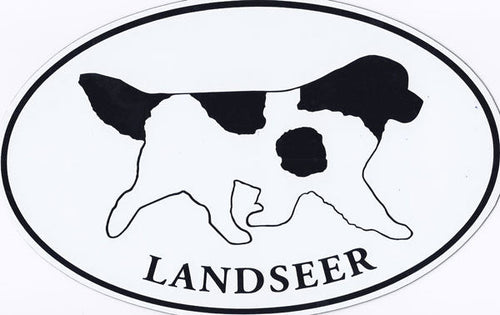 Walking Landseer w/text Magnet