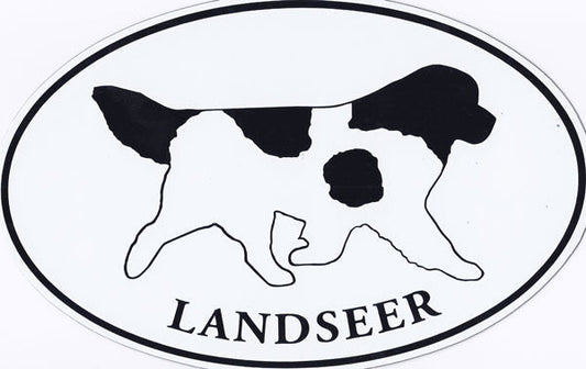 Walking Landseer w/text Magnet