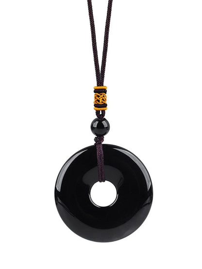 1PC Pendant Necklace Long Necklace For Men's Stone Black Street Gift Daily Crystal Stone Retro Friends for Women