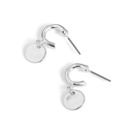 Whispers Small Hoop with Circle Dangle