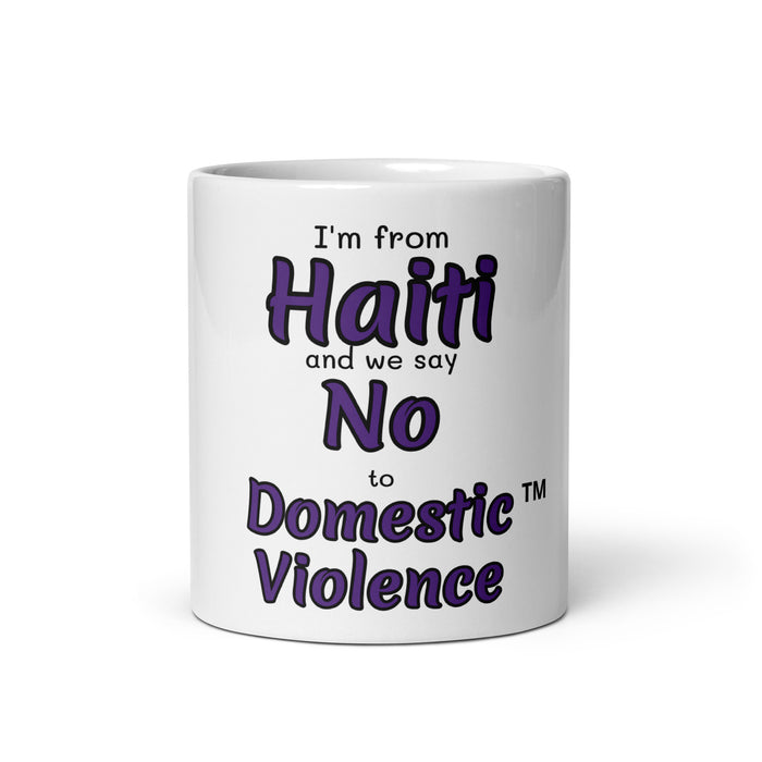 White glossy mug