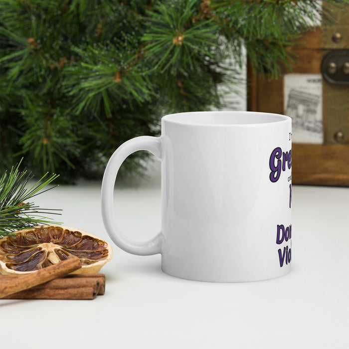 White glossy mug