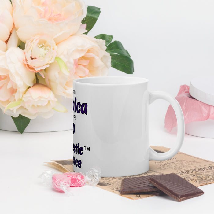 White glossy mug