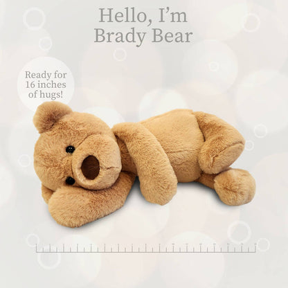 World's Softest Lushee 16 inch - Brady Tan Bear Plush Toy