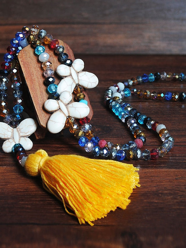1pc Pendant Necklace Necklace For Street Festival Cord Stone Long Butterfly / Long Necklace / Bead Necklace for Women