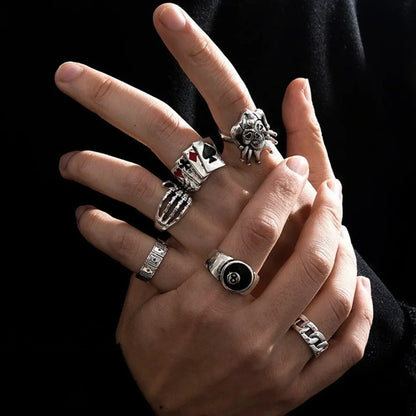 Y2K Rebel Rap Gothic Spider Ring