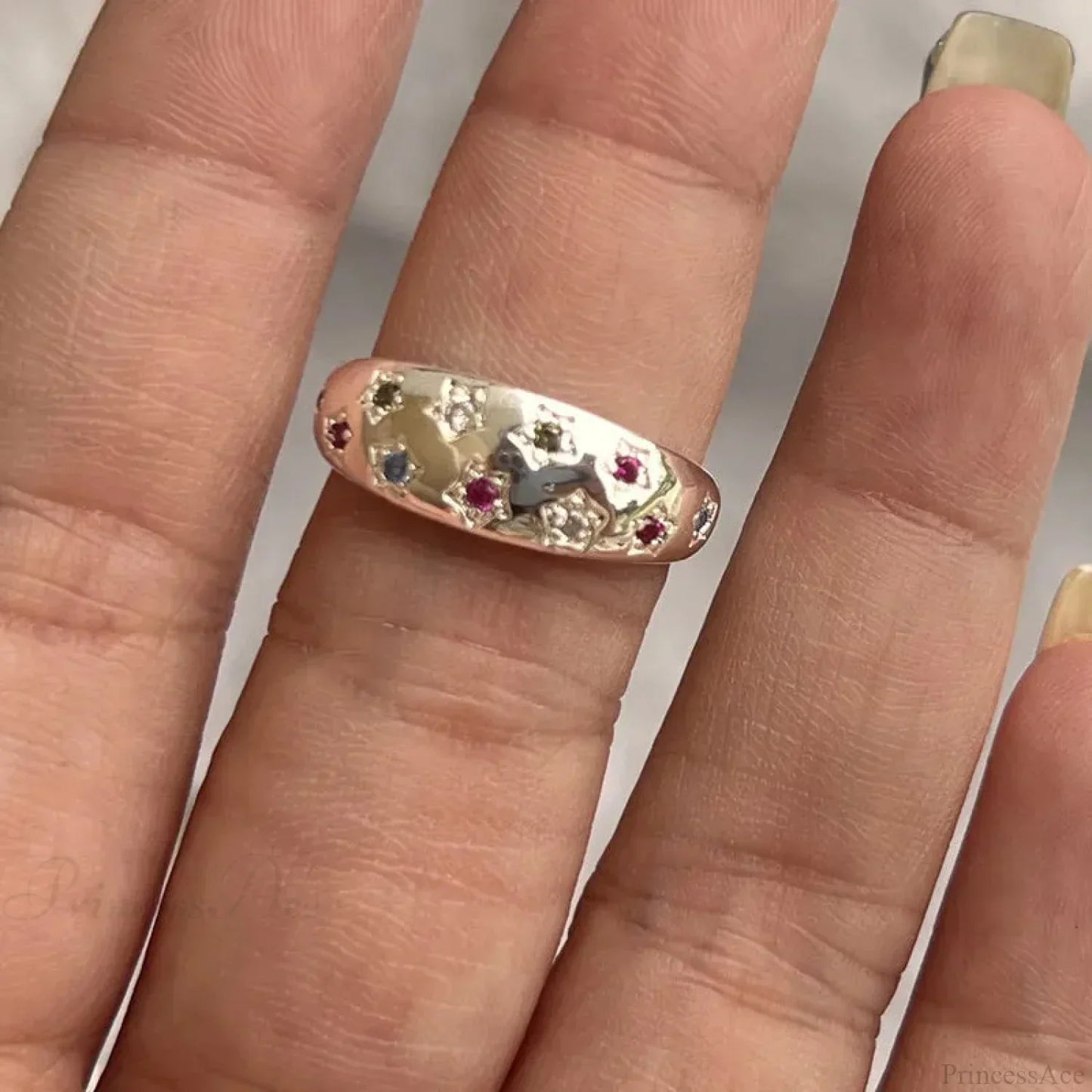 Y2K Transparent Heart Gothic Ring