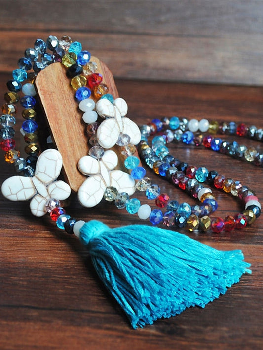 necklace Chic Modern Street Butterfly Necklaces & Color Crystal  Bohemia Sweater Necklace / Blue / Pink / Fall / Winter for Women